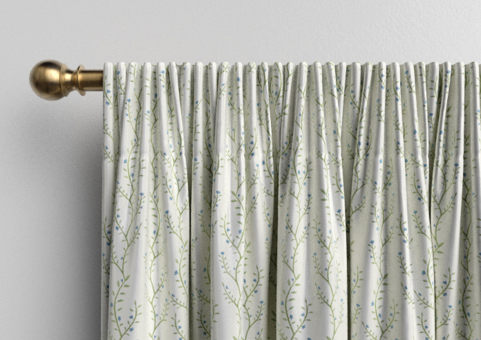 Boughton Faux Silk, Blue - Made to Measure Curtains - Image 9